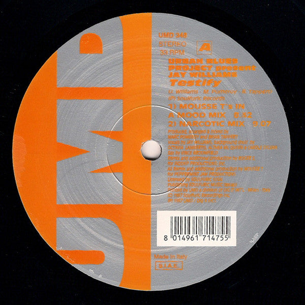 Urban Blues Project, Jay Williams - Testify (Roger S. Mixes)