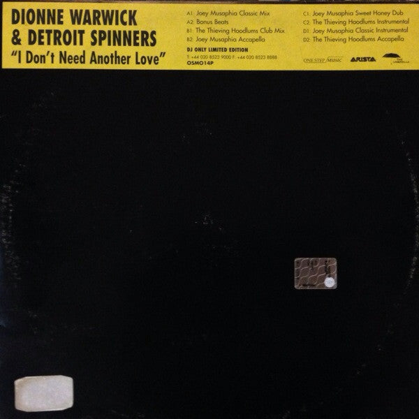 Dionne Warwick, Spinners - I Don't Need Another Love