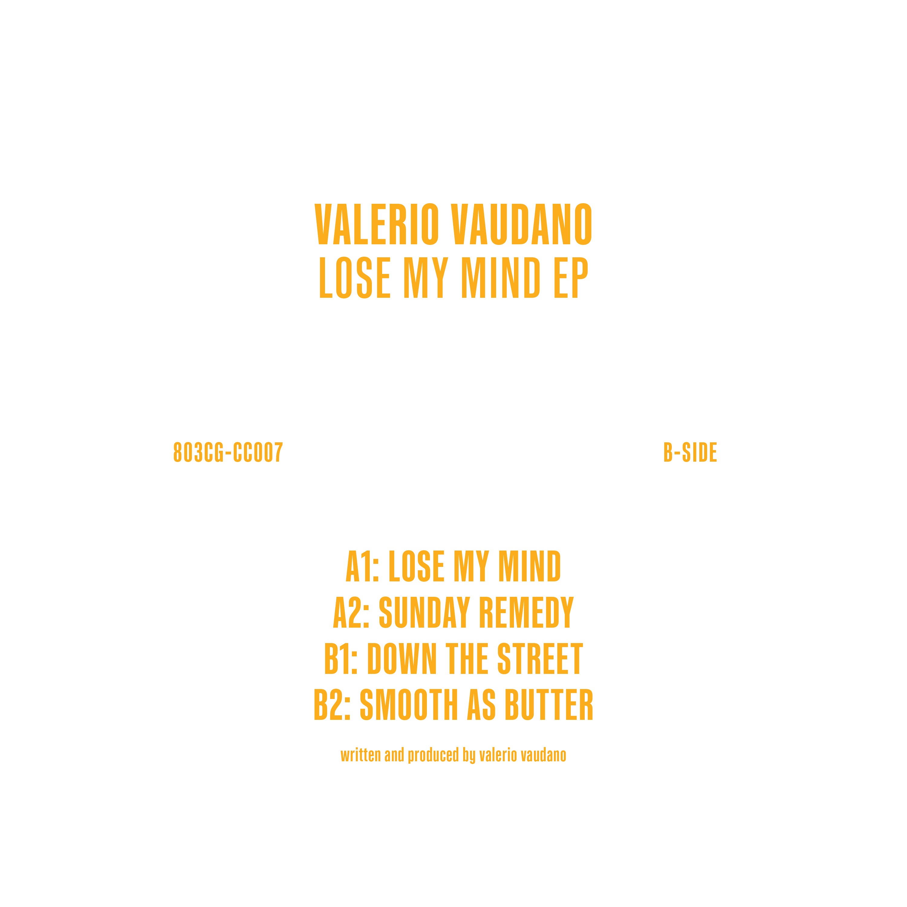 Valerio Vaudano - Lose My Mind EP