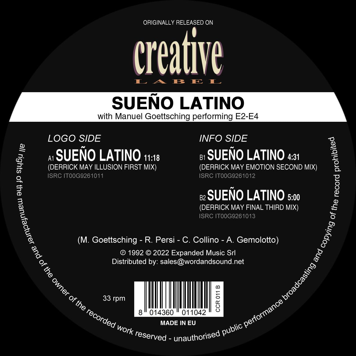 SUENO LATINO w/Manuel Goettsching performing E2-E4 - SUENO LATINO (Derrick May Remix)