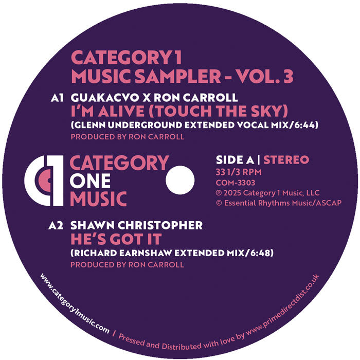GU aka CVO x Ron Carroll - Category 1 Music Sampler - Vol. 3