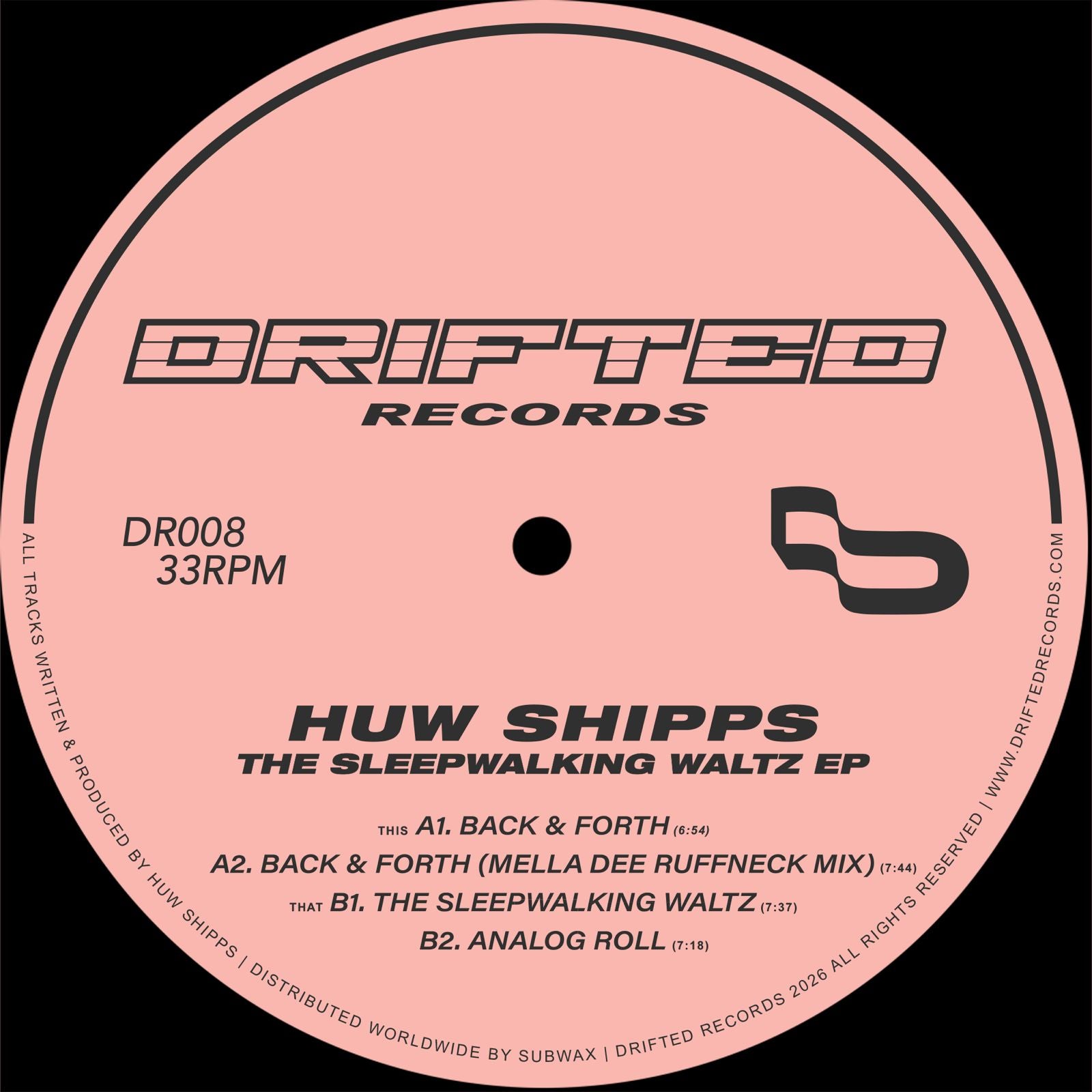 Huw Shipps - The Sleepwalking Waltz EP (Incl. Mella Dee Remix)