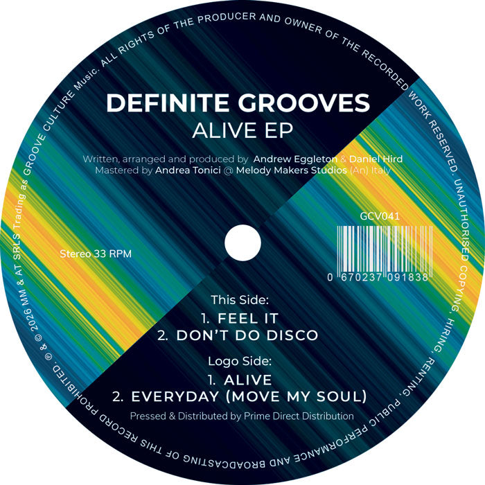 Definite Grooves - Alive EP