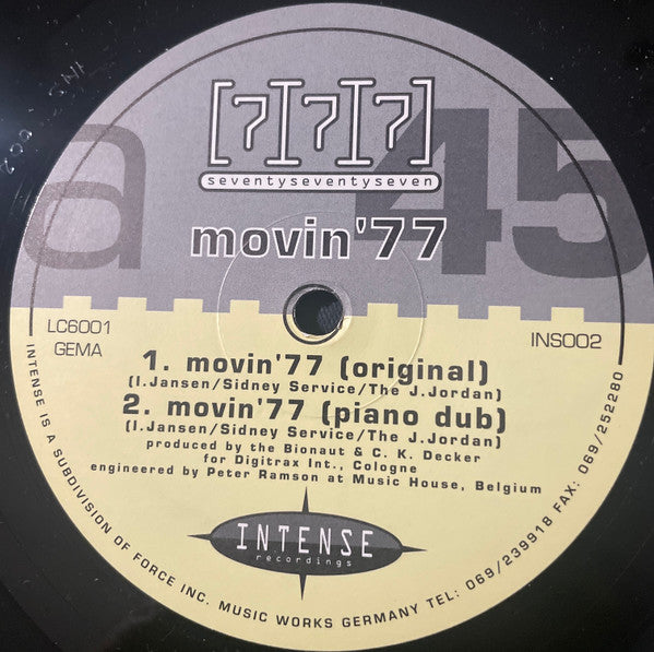 Seventyseventyseven - Movin' 77 / Summer Of '77
