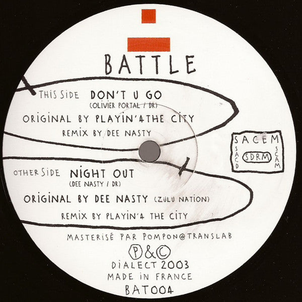 Dee Nasty, Playin' 4 The City - Night Out / Don't U Go