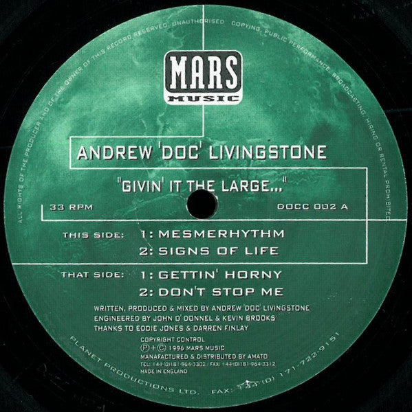 Andrew "Doc" Livingstone - Givin' It The Large...