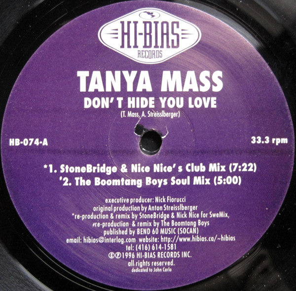 Tanya Mass - Don't Hide You Love