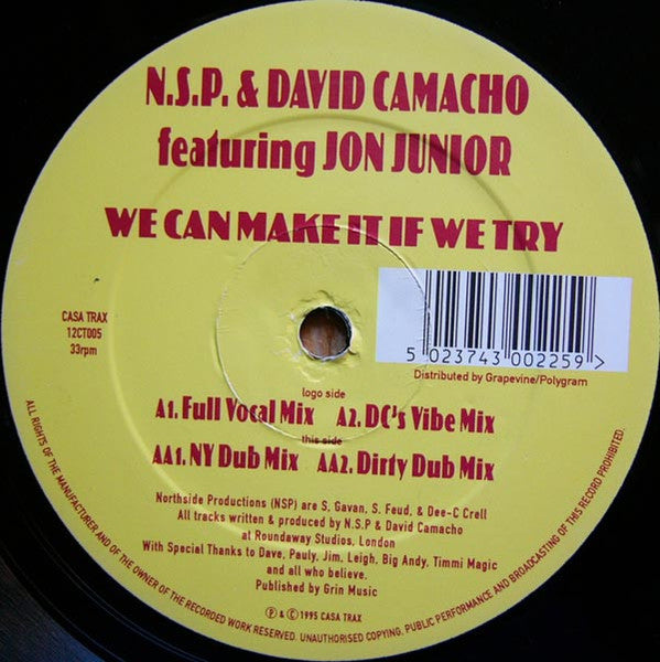 Northside Productions (NSP), David Camacho, John Junior - We Can Make It If We Try