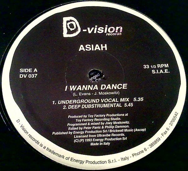 Asiah, Victoria - I Wanna Dance / Party