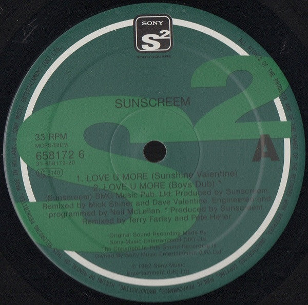 Sunscreem - Love U More