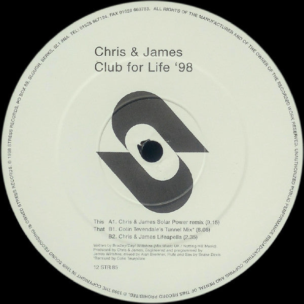 Chris & James - Club For Life '98