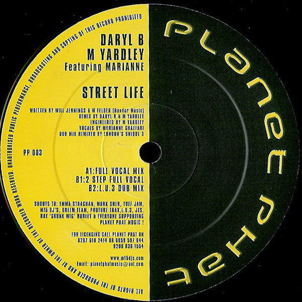 Daryl B, Mark Yardley, Maryam Ghaffari - Street Life