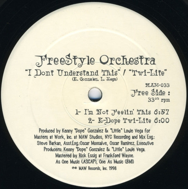 Freestyle Orchestra - I Don't Understand This / Twi-Lite