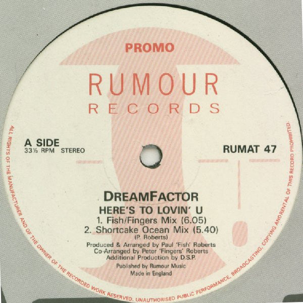 Dreamfactor - Here's To Lovin' U