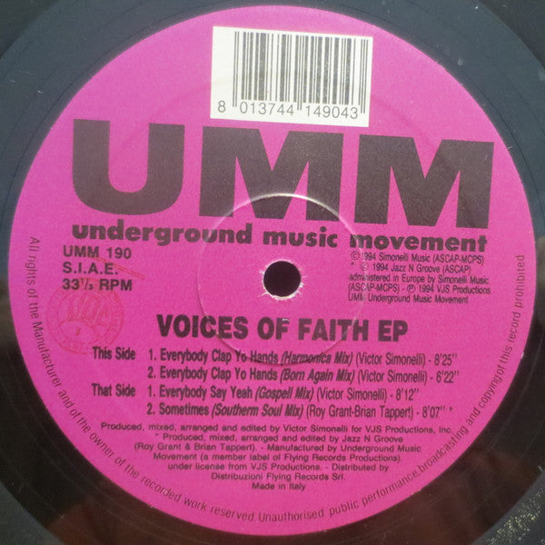 Victor Simonelli - Voices Of Faith EP