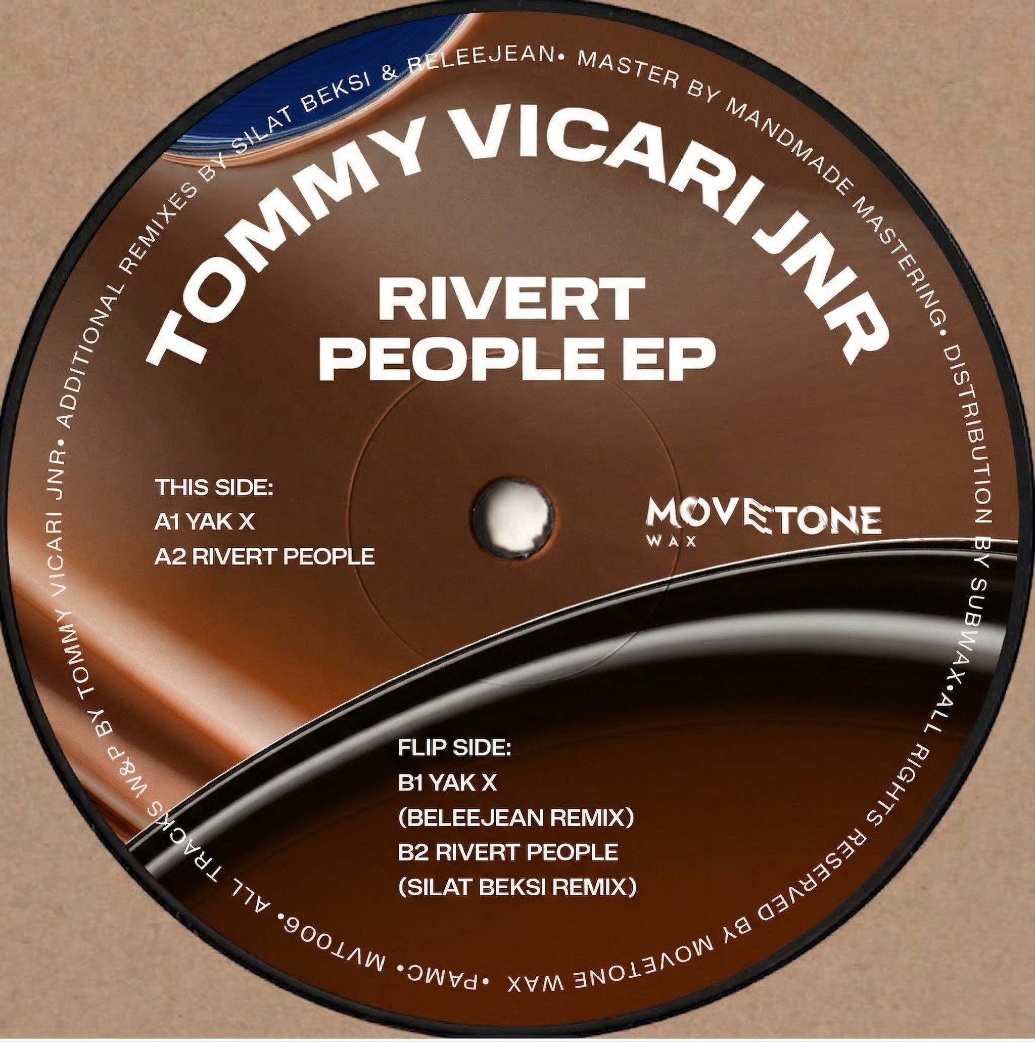 Tommy Vicari Jnr - Rivert People EP (Incl. BeleeJean & Silat Beksi Remixes)