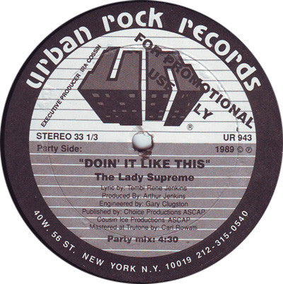 The Lady Supreme - Doin' It Like This