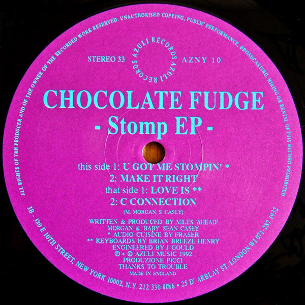 Chocolate Fudge - Stomp EP