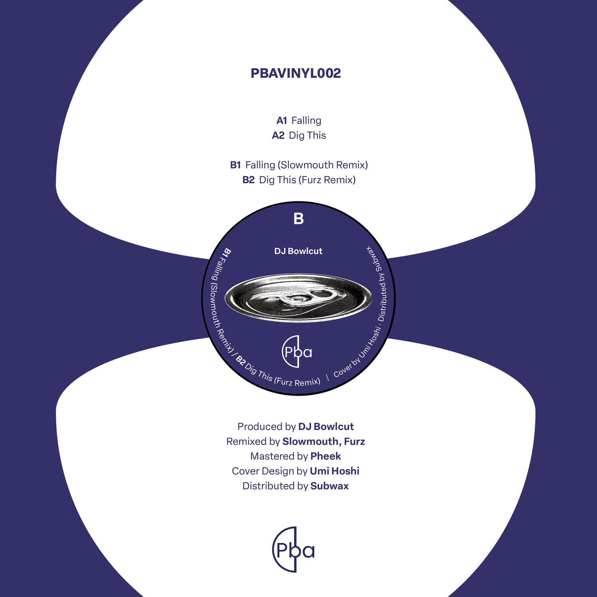 DJ Bowlcut - PBAVINYL002 (Incl. Slowmouth & Furz Remixes)