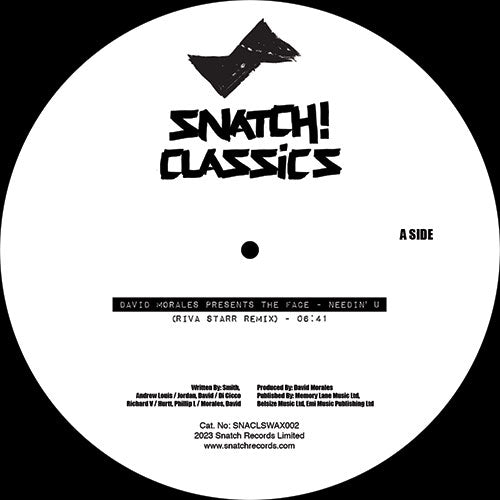 David Morales Presents The Face - Needin U / Rich In Paradise (Going Back To My Roots)