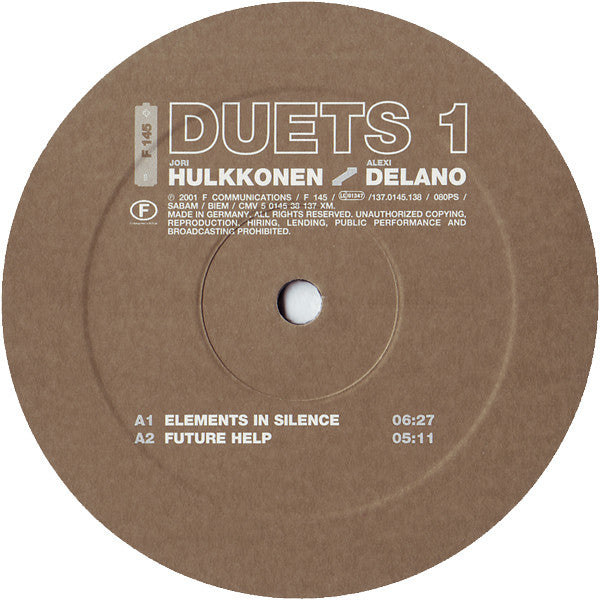 Jori Hulkkonen, Alexi Delano - Duets 1