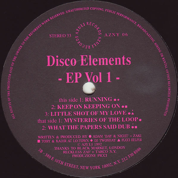 Disco Elements - EP Vol 1
