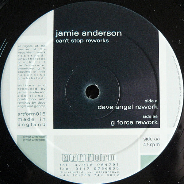 Jamie Anderson - Can't Stop Reworks