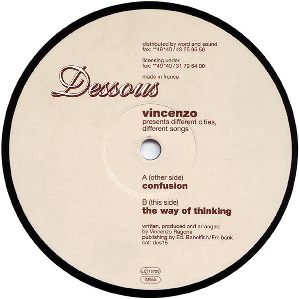 Vincenzo - Different Cities, Different Songs
